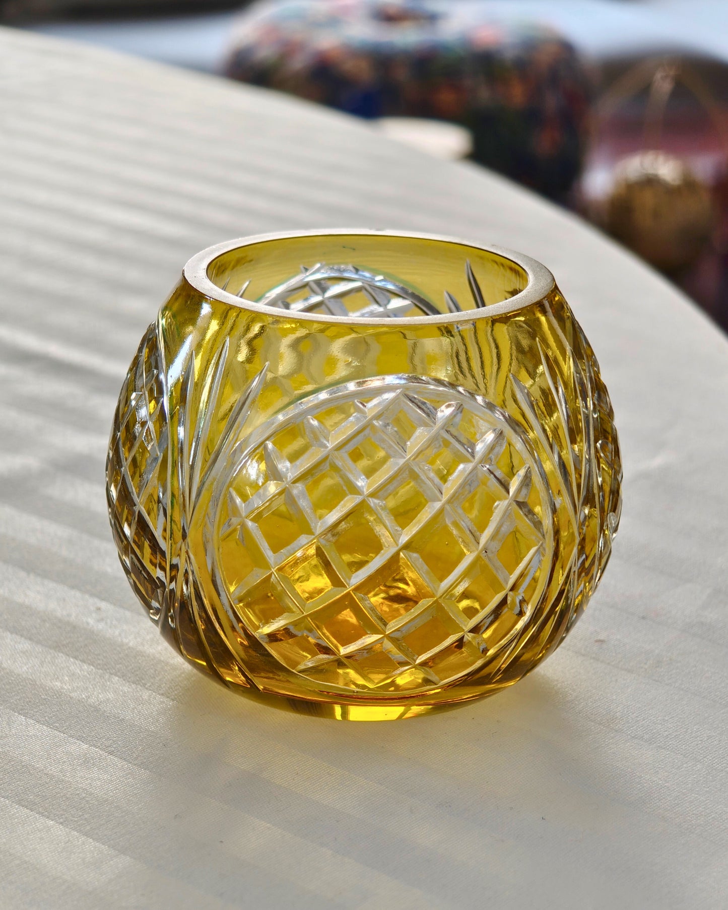 Handmade Crystal Cut Candle Stands