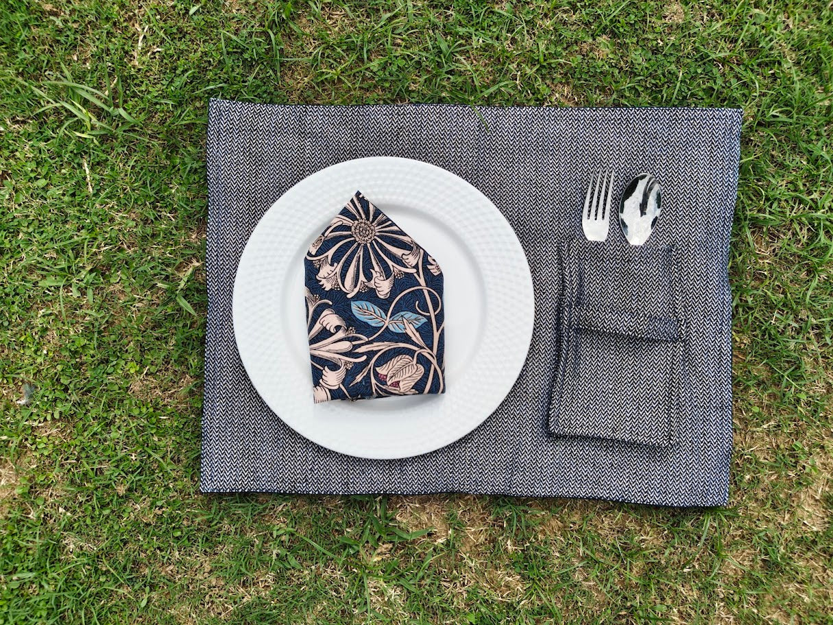 Handloom Placemats with Cutlery Pockets