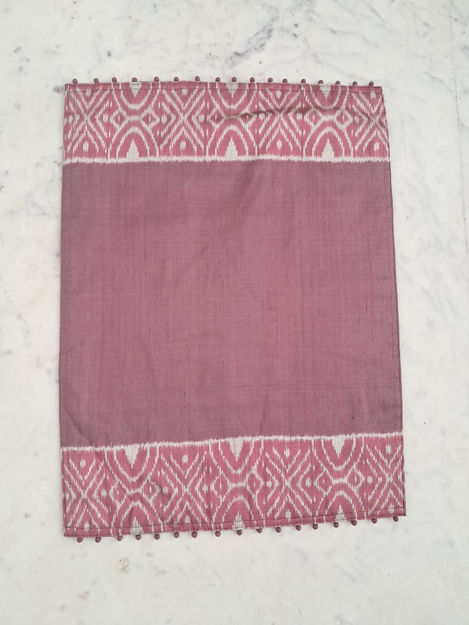 Ikat Placemats Marron & Cream Color