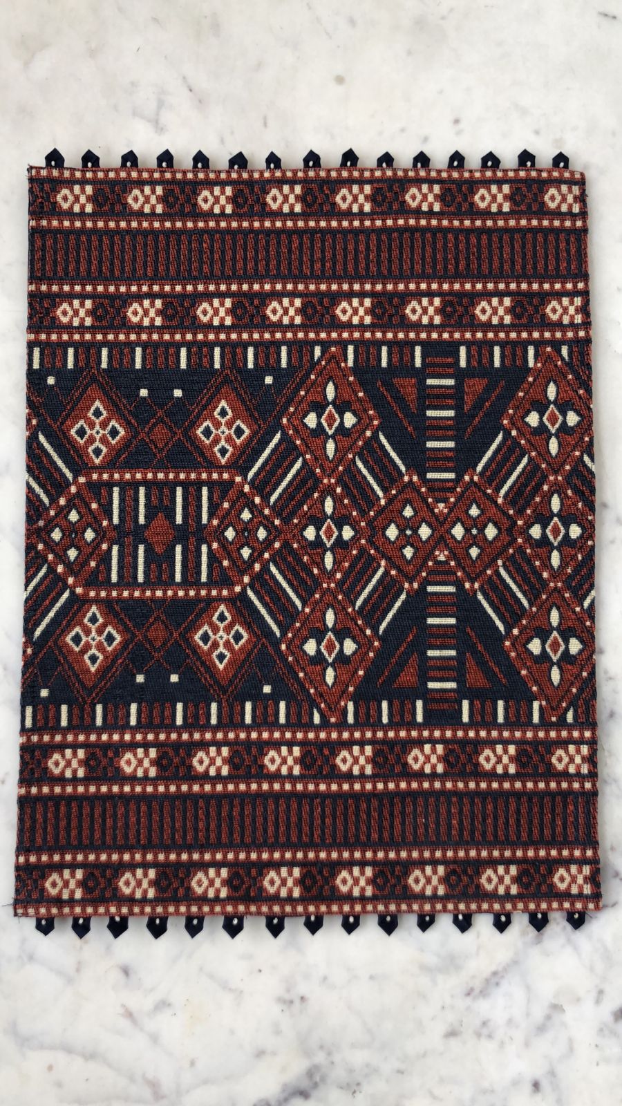Placemats with Embroidery Maroon Color
