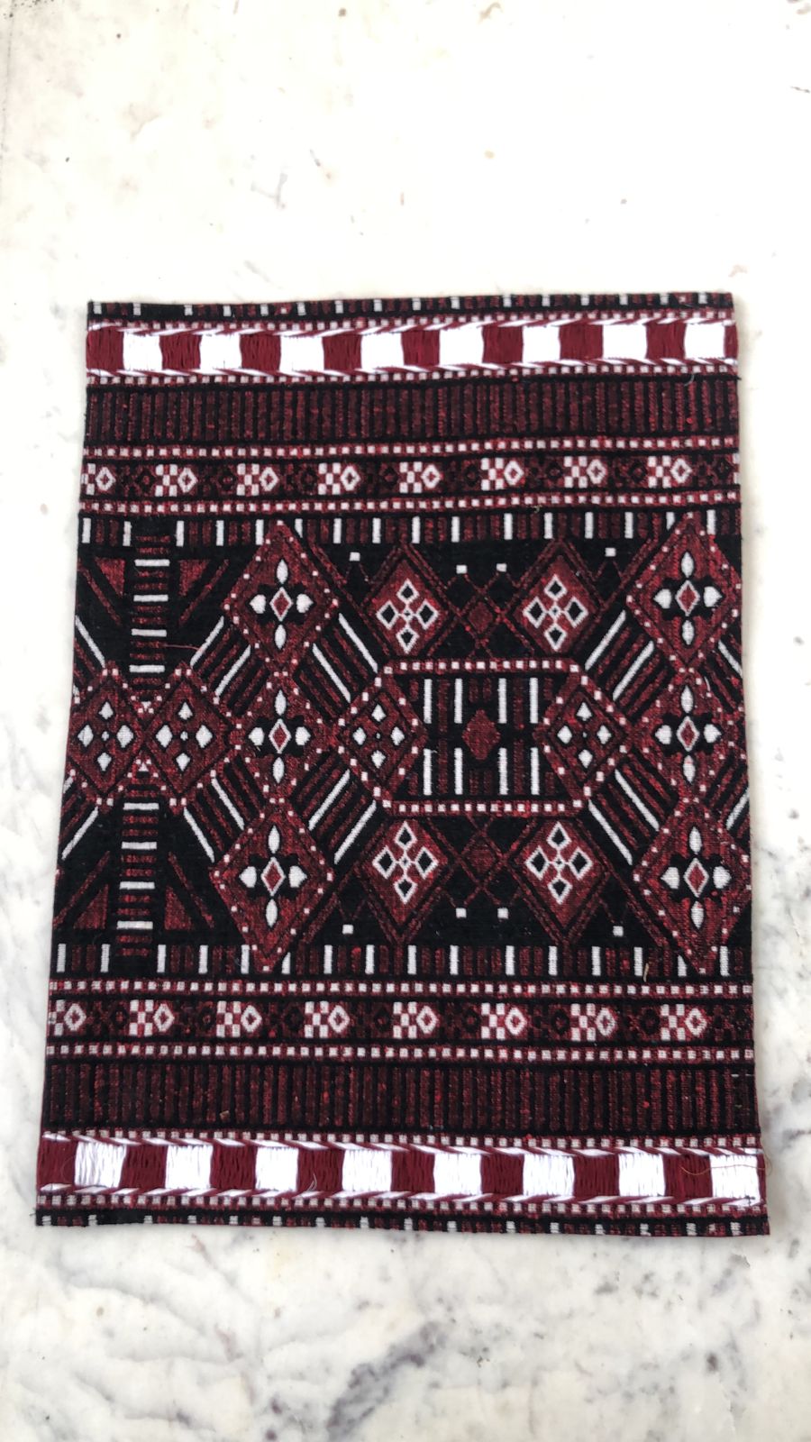 Placemats with Embroidery Maroon Color