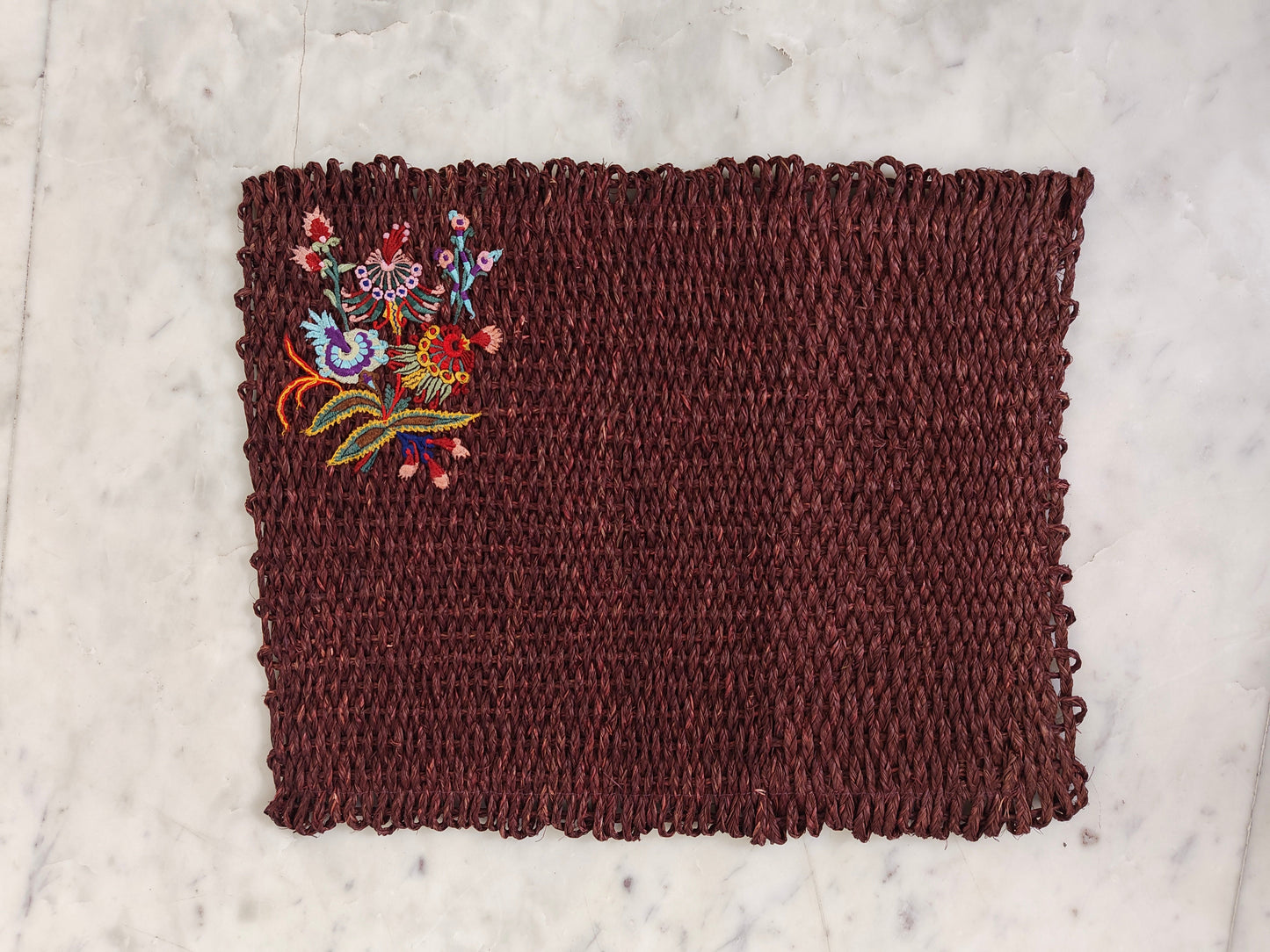 Sabai Grass Placemat with Embroidery