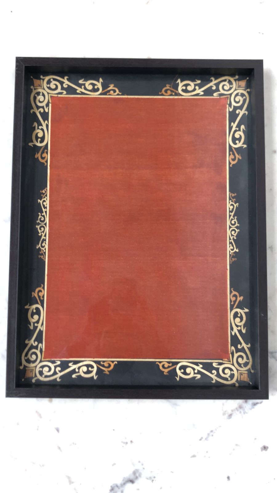 Trays with Straw craft Embellishments, Orange Color