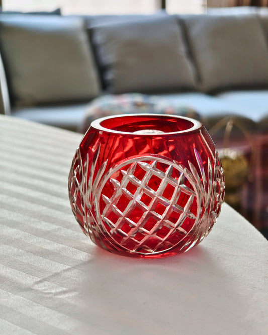 Handmade Crystal Cut Candle Stands