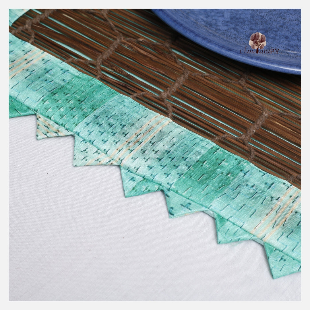 Bamboo Placemats with Borders Green Color