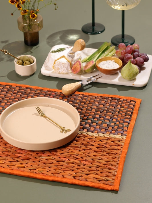 Water Reed Placemats (Brown & Orange Color)