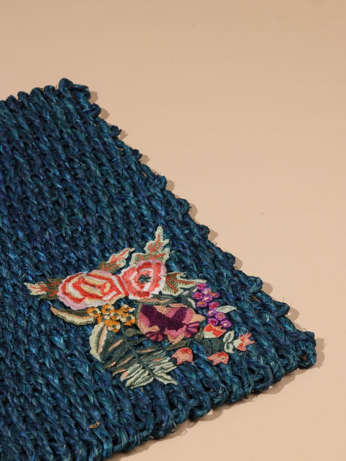 Sabai Grass Placemat with Embroidery