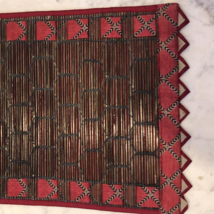 Bamboo Placemats with Borders Red Color