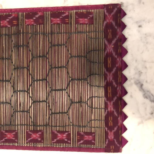 Bamboo Placemats with Borders Maroon Color