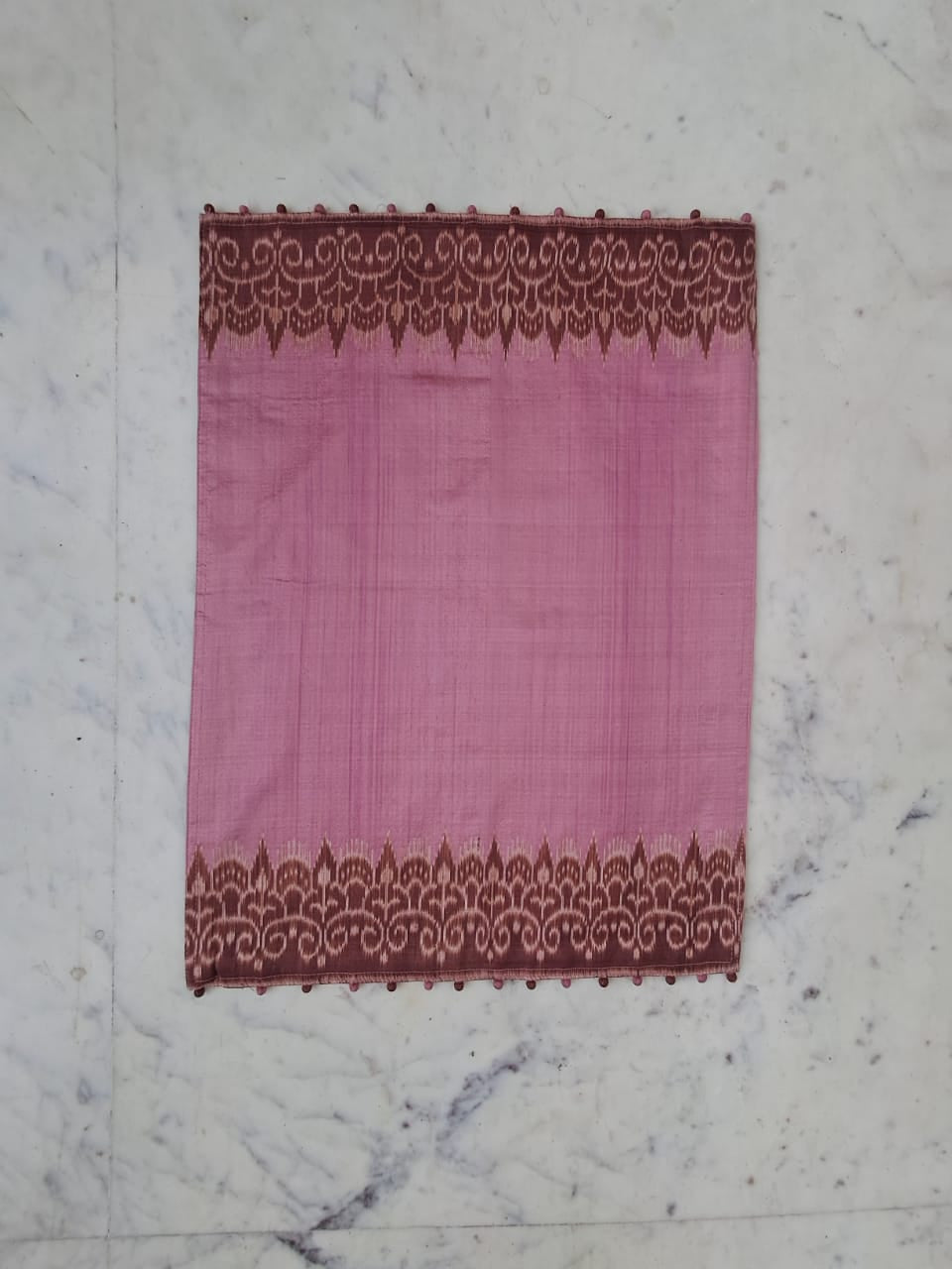 Ikat Placemats Brown & Pink Color