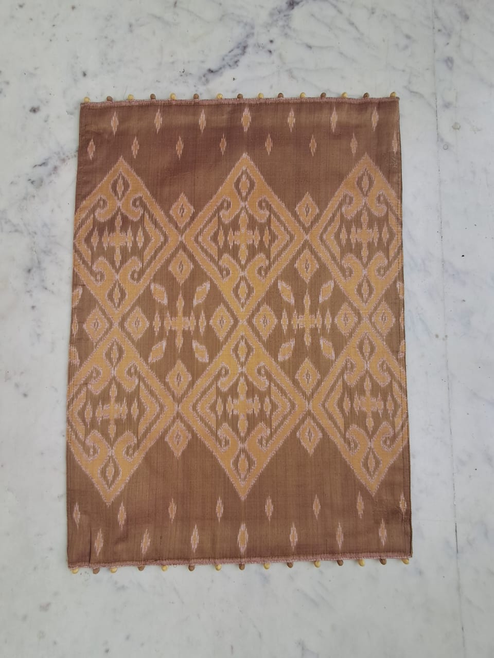 Ikat Placemats Dark Brown & Light Brown Color