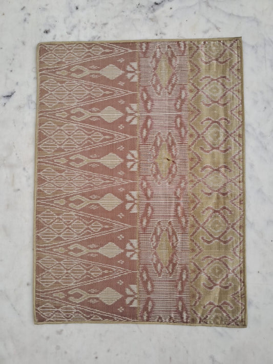 Ikat Placemats Light Yellow & Brown Color