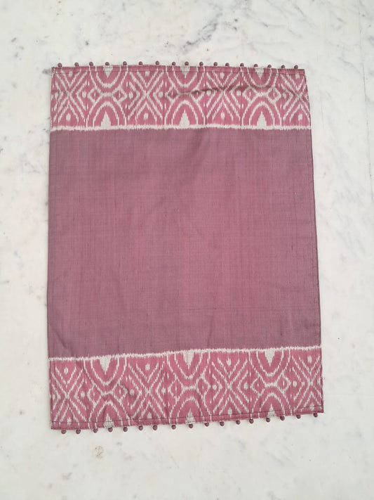 Ikat Placemats Marron & Cream Color