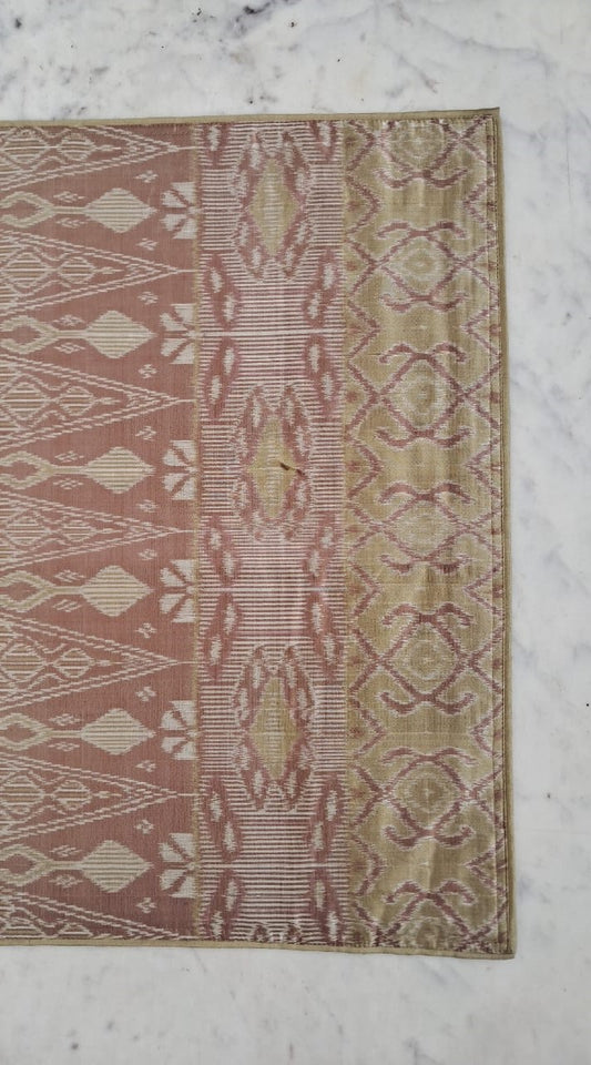 Ikat Runner Light Yellow & Brown Color