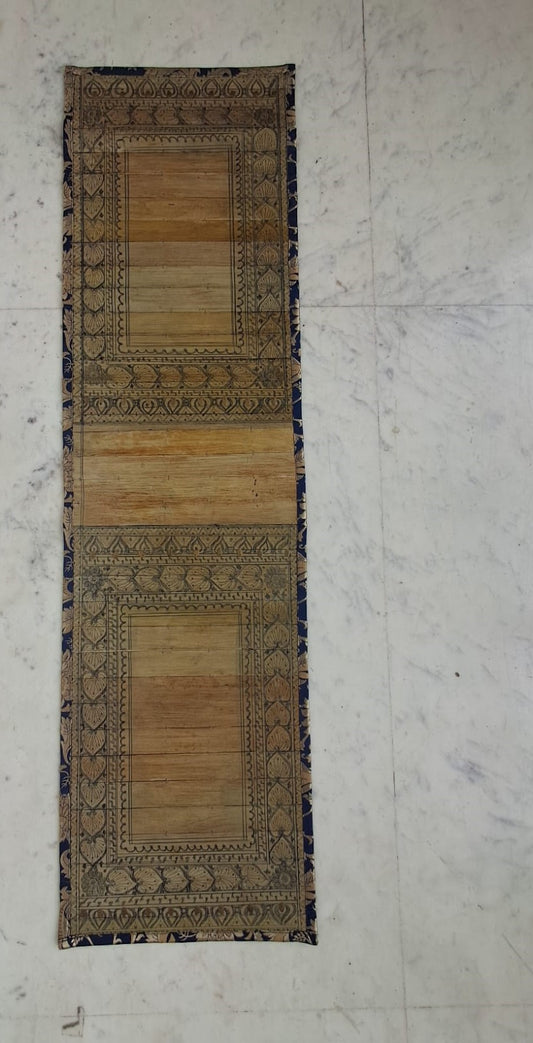 Palm Leaf Runner with Blue & Golden Colored Border.
