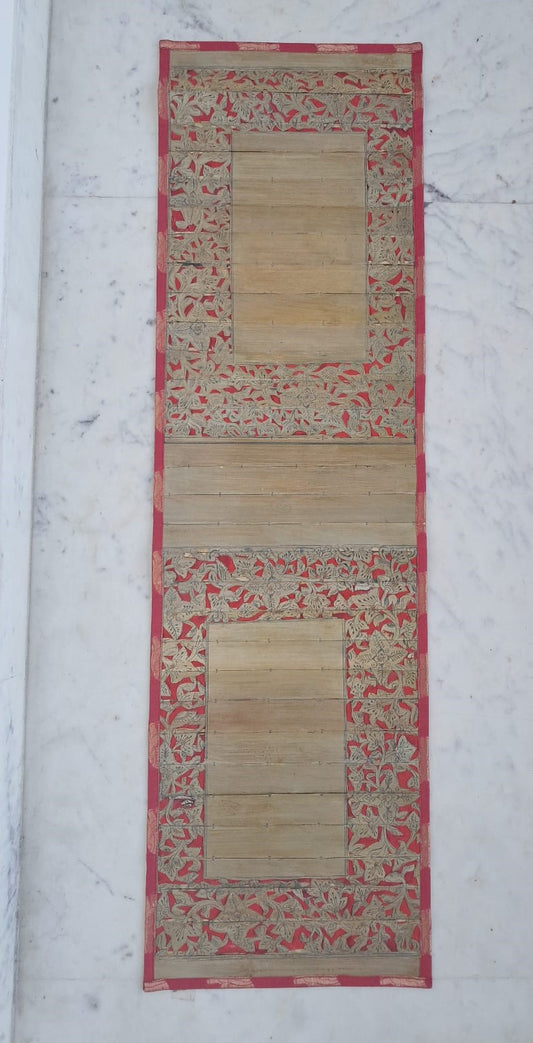 Palm Leaf Runner with Red & Golden Colored Borders.