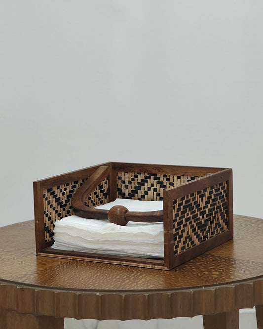 Shital Patti Napkin Holder (Brown & Black Color)